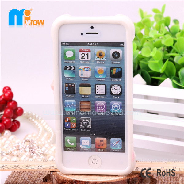 Hot sale new arrival  hot sale aninimal silicon case  for iphone 5