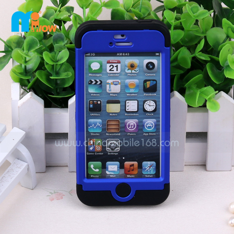 PC+Silicon mobile phone case for Iphone5