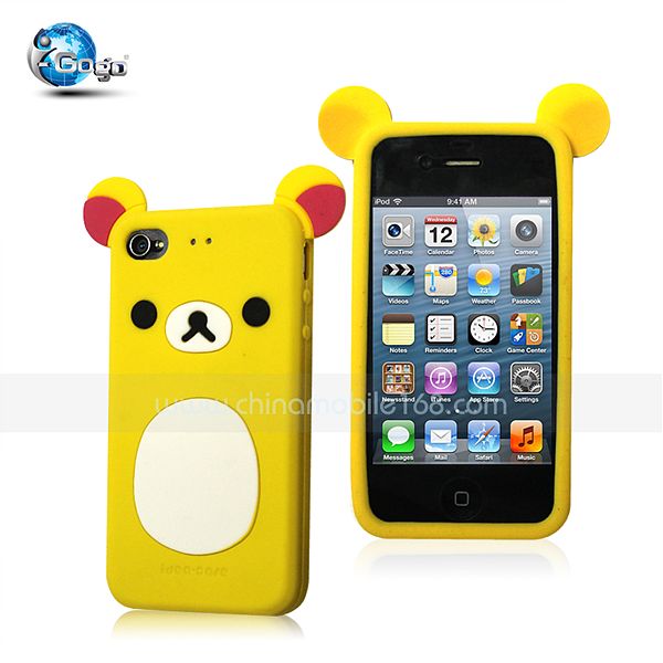 Cute Bear  silicon case for iphone 4/4s