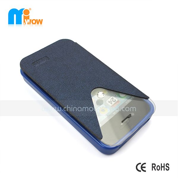 flip cover leather case for iPhone4/4s