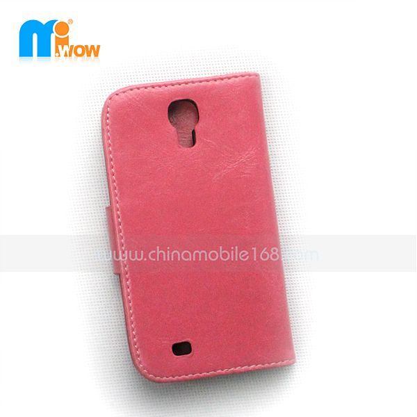 Leather wallet flip cover for Samsung S4 i9500