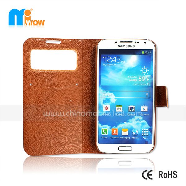pu leather+PC protector case for S4