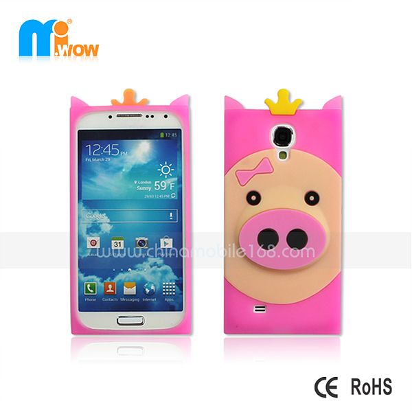 pig silicon case for Samsung i9500