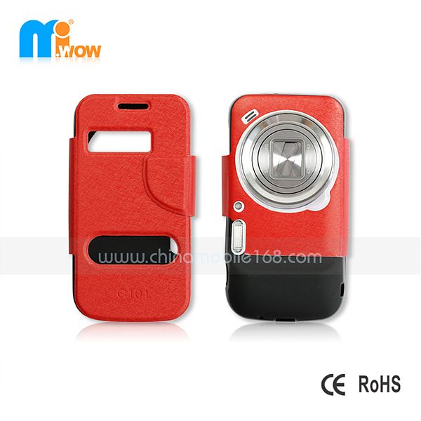 pc+pu flip cover for Samsung c101