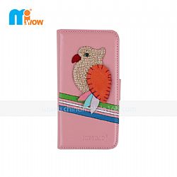 New Pink Bird Pattern Stand Phone PU Leather Wallet Case for iPhone 6
