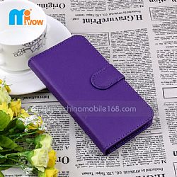 2015 New Fashion Noble Purple Wallet Phone Cases for iPhone 6