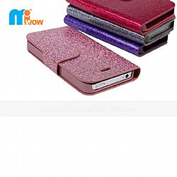 Different Color Diamond Bling PU Leather Case Wallet Bag Cover for iPhone 4S