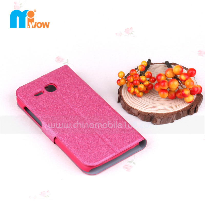 Colorful PC+PU flip cover for Huawei Y600
