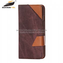 Wholesale Businessman Canvas Folio Flip Stand Case with Card Holder for iPhone 6