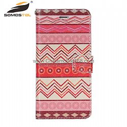 Flip stand fashion cool painted leather case for iphone 6 with card slot