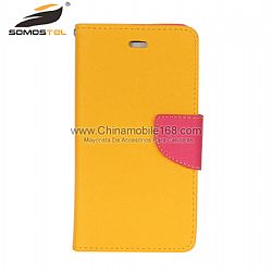 Wholesale Flip Stand Hit Color Leather Cell Phone Case For iPhone 6/6 Plus