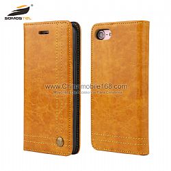 New Business Design Simple Stand PU Flip Leather Case for iPhone 6