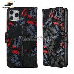 Frosted Feather Leather Flip Case for iPhone13 / 13Pro