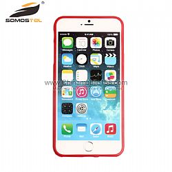 Red Leather Stand Case With Card Slot for iPhone 6 Plus