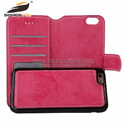 Hot sale 2 in 1 Separable Removable Magnetic Leather Cell Case