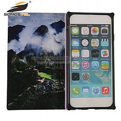 Landscape drawing double-sided leather cell phone case wholesale