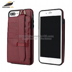 Wholesale shockproof leather case with card slot for iPhone 7/Samsung A8