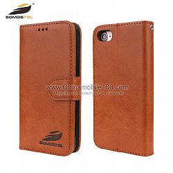 Wholesale flip cover leather case with card slot for LG G3/Iphone8