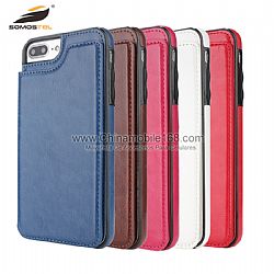 Wholesale folding magnet leather case with wallet for Iphone 6G/6Plus