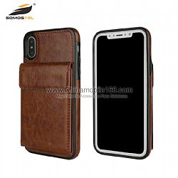 PU Flip Cover With Wallet Design And Imam for IphoneX