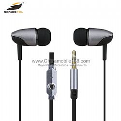 Mic and Remote Noise Isolating In-Ear BJ-804  Hifi Stereo Earphones for all smartphones