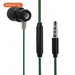 S01 I-shaped 3.5mm interface earphones with remote control and microphone