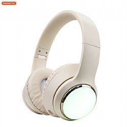Auriculares inalámbricos Bluetooth montados en la cabeza con luz colorida AKZ-63 de alta calidad