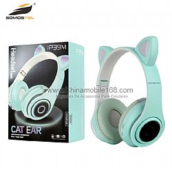 V5.0 Wireless Headphones with Foldable Cat Ears with microphone LED light