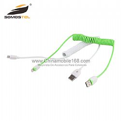 Spring Micro USB Sync Charger Cable For Samsung Galaxy S3 S4 FG UK for iPhone 5