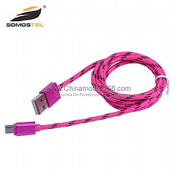 Nylon Braided USB Sync Data Charger Cable For Samsung Android iPhone 5 5s 6 plus