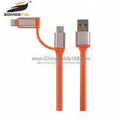 2 in 1 Dual Universal USB Data Cable suit for Android and IOS