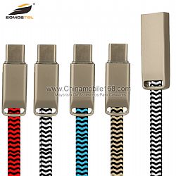 Tough and durable 2A nylon zinc alloy braided USB cable