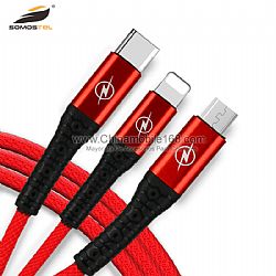 Triple-evaporator 2A extended SR Protection Tough Nylon Braided Sync Data Cable