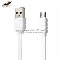 Cable USB de datos planos de 2.1A para V8/type-C/iPh