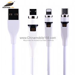 Wholesale 540 Degree Magnetic Charging 3A Fast Charging USB Data Cable