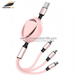 Wholesale 3 in 1 USB Cables 2A For iPhone, Type-C, Android Interface
