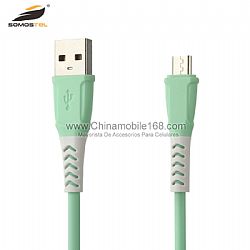 Mayoreo cable USB-A de colors, carga rápida de 2A, color macaron