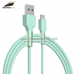 2.4A macaron colors fast charging cable with aluminum alloy design
