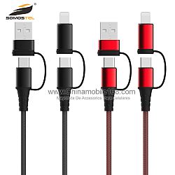 4 in 1 multi-functional data usb cable
