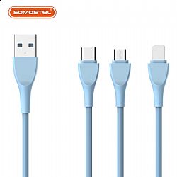 Cable USB de datos de PVC duradero de 5 V 1 A de Macaron