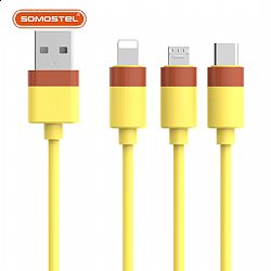 Cable USB de datos de moldeo por inyección de combinación de colores