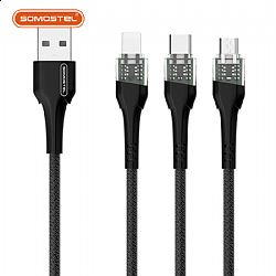 SMS-BW11 2.4A Transparent Mechanical Design Fast Charging Data USB Cable