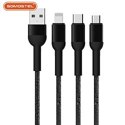 Aluminum Alloy Braid USB Input Charging and Data Cable
