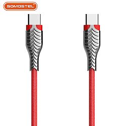 60W/27W PD Fast Charging Skeleton Zinc Alloy Braided Cable 2 in 1 USB Cable