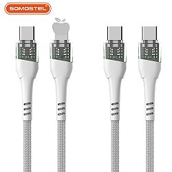 High Quality PD 20W/ 60W ABS Transparent Braided Fast Charging Mobile Phone USB Data Cable