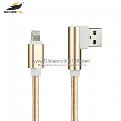 Fast charging weaving line metal head data cable