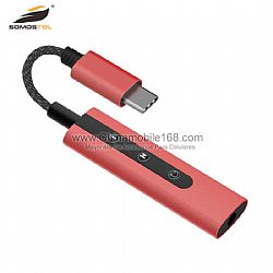 Multi-function Type-C Headphone Adapter with Voice Charger