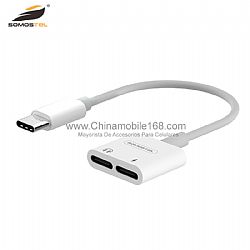 Adaptador USB C a conector de auriculares con audio auxiliar de USB C para Google/SAM/HW