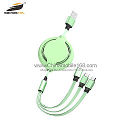 Retractable 3 in 1 2.4A  fast charging data cable
