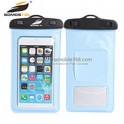 Venta caliente Bolso Universal anti-agua para celulares al mayor transparente 5-6 inch